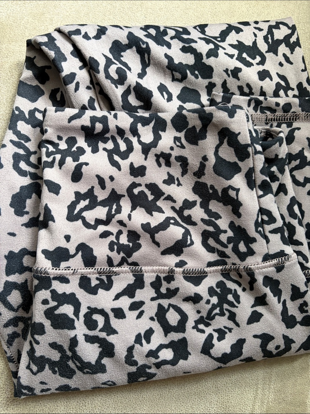 Balance Collection Gray and Black Leopard Print Leggings